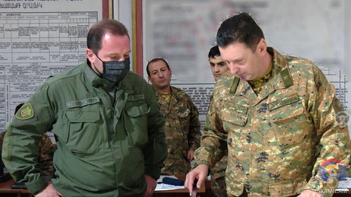 At the Armenian Army headquarters. Photo: press service of the Ministry of Defence of Armenia At the Armenian Army headquarters. Photo: press service of the Ministry of Defence of Armenia