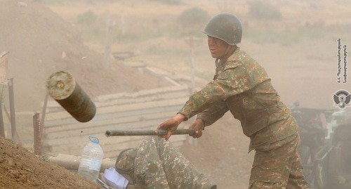 Soldier of the Armenian Army in the Karabakh conflict zone. Photo: press service of the Ministr of Defence of Armenia, https://mil.am/ru/news/8436 Soldier of the Armenian Army in the Karabakh conflict zone. Photo: press service of the Ministr of Defence of Armenia, https://mil.am/ru/news/8436