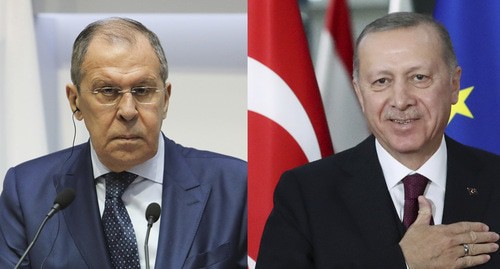 Sergei Lavrov (left) and Recep Tayyip Erdogan. Collage made by the Caucasian Knot. Photo: REUTERS/Murad Sezer, REUTERS/Yiannis Kourtoglou Sergei Lavrov (left) and Recep Tayyip Erdogan. Collage made by the Caucasian Knot. Photo: REUTERS/Murad Sezer, REUTERS/Yiannis Kourtoglou