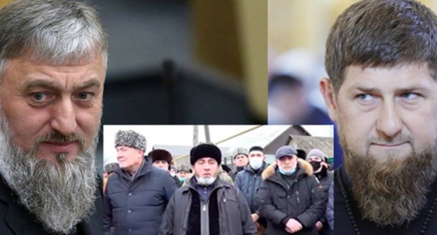Adam Delimkhanov (on the left), relatives of the Timurziev brothers, and Ramzan Kadyrov. Collage by the "Caucasian Knot". Photo: Sputnik/Mikhail Metzel/Pool via REUTERS, screenshots of the videos https://www.instagram.com/p/CJd1wcEK2Aa/, http://duma.gov.ru/ Adam Delimkhanov (on the left), relatives of the Timurziev brothers, and Ramzan Kadyrov. Collage by the "Caucasian Knot". Photo: Sputnik/Mikhail Metzel/Pool via REUTERS, screenshots of the videos https://www.instagram.com/p/CJd1wcEK2Aa/, http://duma.gov.ru/