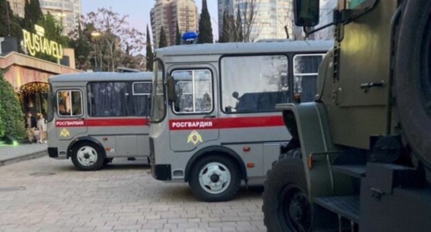 Special forces' vehicles in Sochi on April 21, 2021. Photo by Svetlana Kravchenko for the Caucasian Knot Special forces' vehicles in Sochi on April 21, 2021. Photo by Svetlana Kravchenko for the Caucasian Knot