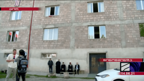 The building of the orphan boarding school in Ninotsminda. Screenshot of the video by the Rustavi 2 TV channel The building of the orphan boarding school in Ninotsminda. Screenshot of the video by the Rustavi 2 TV channel