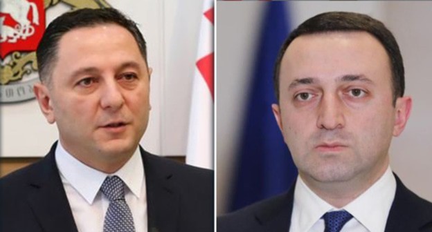 Vakhtang Gomelauri, Georgian Interior Minister, and Irakli Garibashvili, Prime Minister of Georgia. Photo: press service of the Ministry of Internal Affairs of Georgia, press service of the government of Georgia/FB Vakhtang Gomelauri, Georgian Interior Minister, and Irakli Garibashvili, Prime Minister of Georgia. Photo: press service of the Ministry of Internal Affairs of Georgia, press service of the government of Georgia/FB