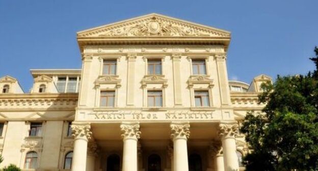 The building of the Azerbaijani Ministry of Foreign Affairs (MFA). Photo by the press service of the Azerbaijani MFA The building of the Azerbaijani Ministry of Foreign Affairs (MFA). Photo by the press service of the Azerbaijani MFA