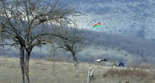 Azerbaijani soldier at a combat position in the vicinity of the village of Tagavard, January 18, 2021. Photo: REUTERS/Artem Mikryukov