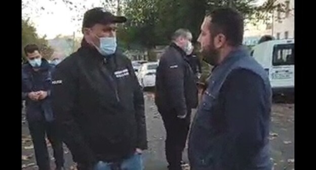 Participants of the conflict in the Chkondid diocese. Screenshot of the video https://www.facebook.com/100065517498769/videos/392501639240616/?t=0 Participants of the conflict in the Chkondid diocese. Screenshot of the video https://www.facebook.com/100065517498769/videos/392501639240616/?t=0