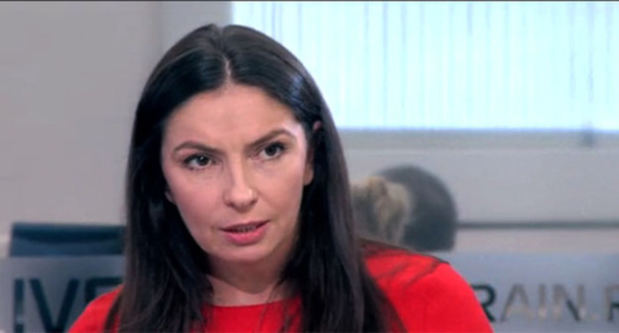 Dozhd* CEO Natalia Sindeeva. Screenshot: https://tvrain.ru Dozhd* CEO Natalia Sindeeva. Screenshot: https://tvrain.ru