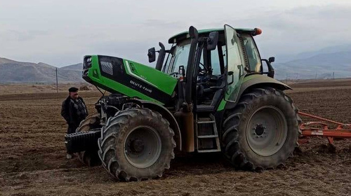 A tractor that was shelled on February 15, 2022 in the Askeran region of Nagorno-Karabakh. Photo: Nagorno-Karabakh Police A tractor that was shelled on February 15, 2022 in the Askeran region of Nagorno-Karabakh. Photo: Nagorno-Karabakh Police