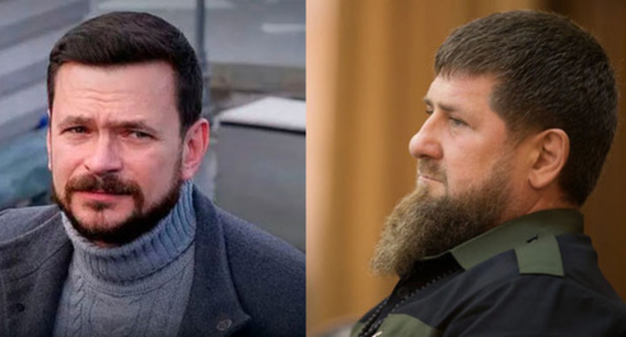 Ilya Yashin (left) and Ramzan Kadyrov. Collage made by the Caucasian Knot; Photo: Grozny Inform, https://www.youtube.com/watch?v=lEb2QlJVkYk Ilya Yashin (left) and Ramzan Kadyrov. Collage made by the Caucasian Knot; Photo: Grozny Inform, https://www.youtube.com/watch?v=lEb2QlJVkYk