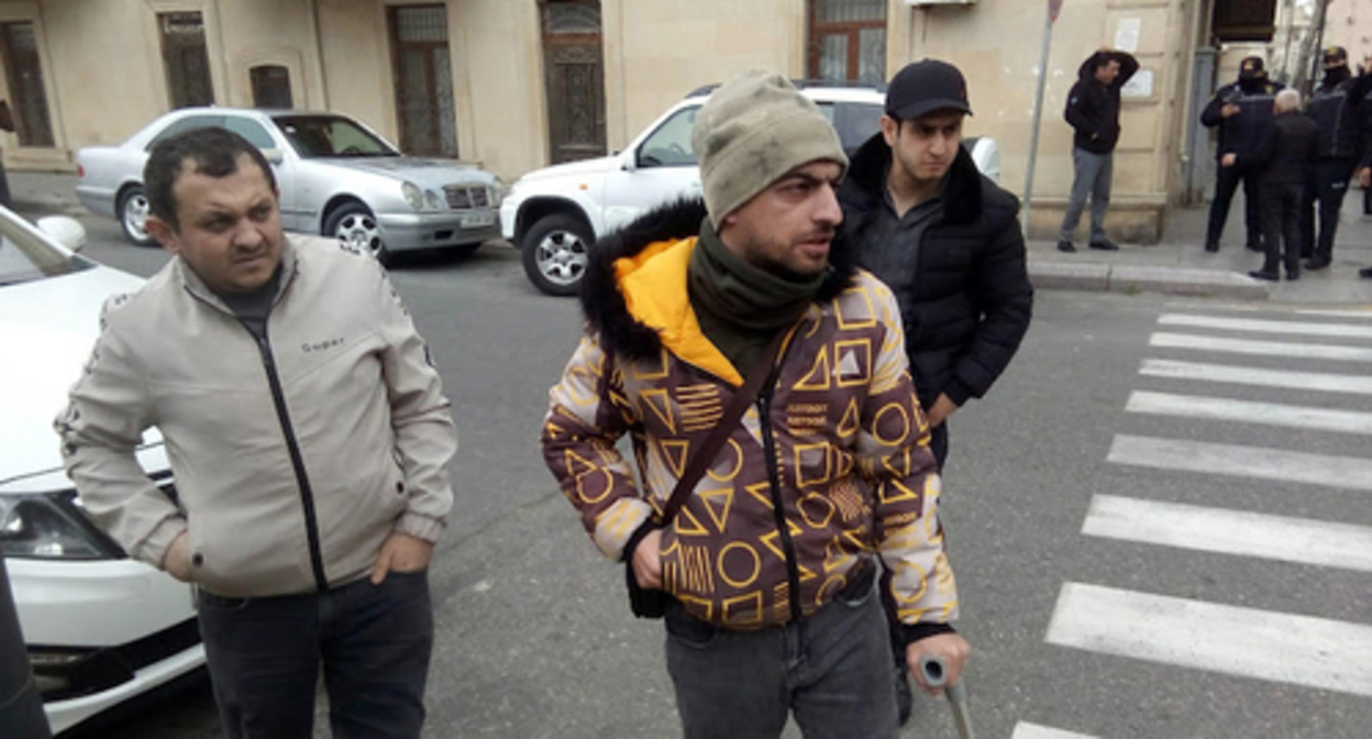 Veterans of the Karabakh war hold a protest action in front of the building of the Prosecutor General's Office of Azerbaijan. Photo by Kamal Ali for the Caucasian Knot Veterans of the Karabakh war hold a protest action in front of the building of the Prosecutor General's Office of Azerbaijan. Photo by Kamal Ali for the Caucasian Knot