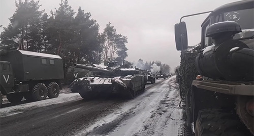 Movement of Russian tanks, IFVs and other military vehicles during a special operation in Ukraine. Photo: Mil.ru https://ru.wikipedia.org Movement of Russian tanks, IFVs and other military vehicles during a special operation in Ukraine. Photo: Mil.ru https://ru.wikipedia.org