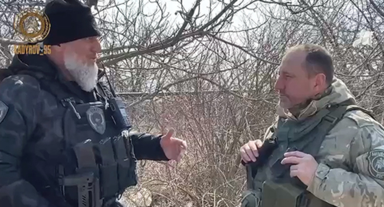 Adam Delimkhanov and Alexander Khodakovsky. Screenshot of the post https://t.me/RKadyrov_95/1558 Adam Delimkhanov and Alexander Khodakovsky. Screenshot of the post https://t.me/RKadyrov_95/1558