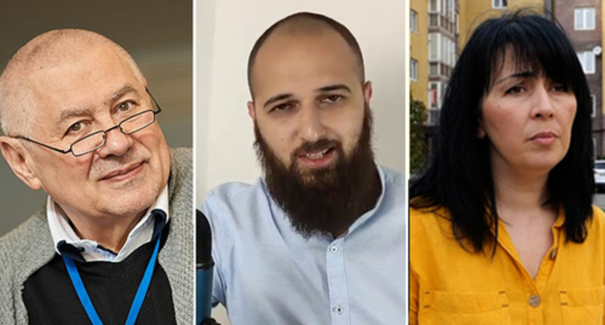 Gleb Pavlovsky, Alik Pukhaev, Indira Gabolaeva. Photo: Germanlepehin https://ru.wikipedia.org/wiki/Павловский,_Глеб_Олегович, screenshots: https://www.youtube.com/watch?app=desktop&v=xtfOU2_j__8 ; https://www.youtube.com/watch?app=desktop&v=hT8wM_beAKI Gleb Pavlovsky, Alik Pukhaev, Indira Gabolaeva. Photo: Germanlepehin https://ru.wikipedia.org/wiki/Павловский,_Глеб_Олегович, screenshots: https://www.youtube.com/watch?app=desktop&v=xtfOU2_j__8 ; https://www.youtube.com/watch?app=desktop&v=hT8wM_beAKI