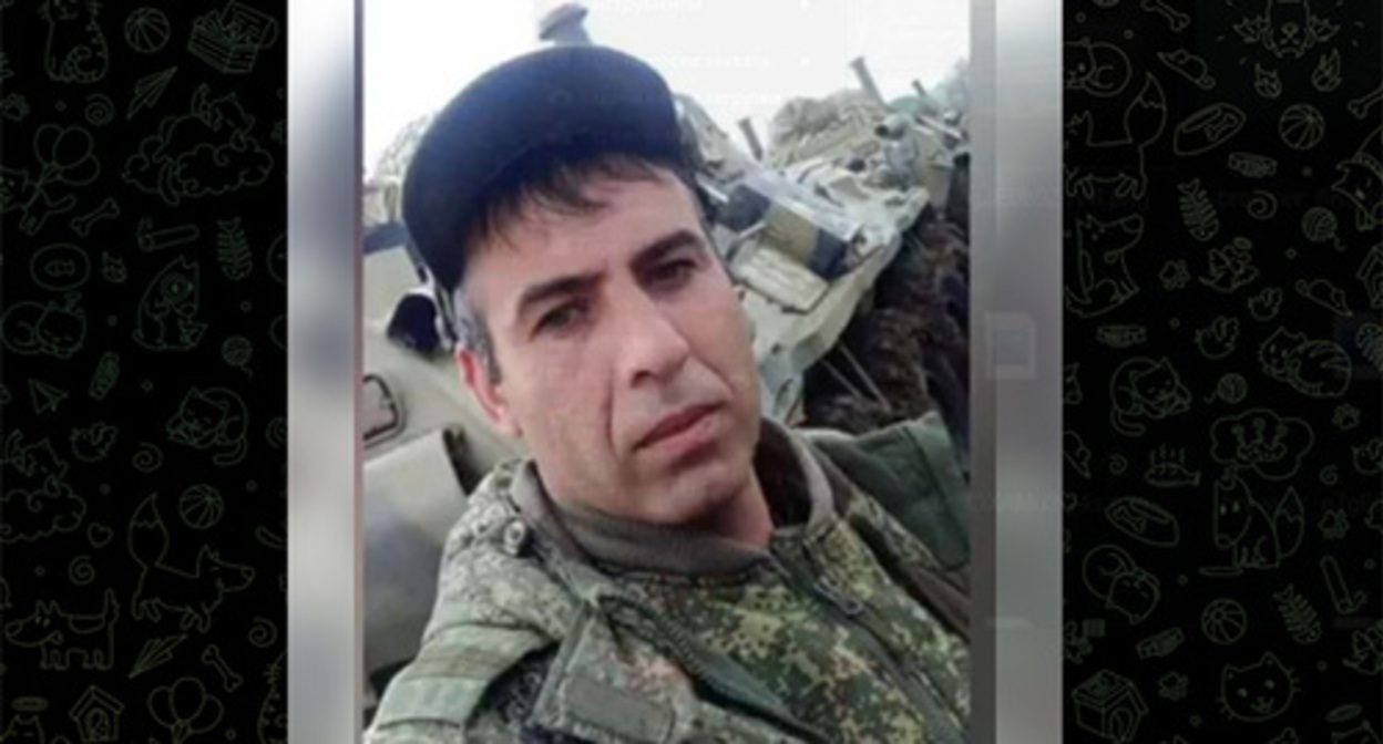 Rovshan Magomedov, a contract military serviceman. Screenshot https://t.me/glava_derbent_rayona/101?single Rovshan Magomedov, a contract military serviceman. Screenshot https://t.me/glava_derbent_rayona/101?single