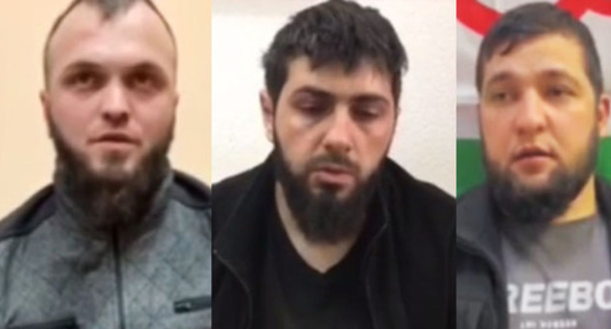 Participants of a brawl in Magas. Collage made by the Caucasian Knot; screenshot: https://t.me/fortangaorg/12252 Participants of a brawl in Magas. Collage made by the Caucasian Knot; screenshot: https://t.me/fortangaorg/12252