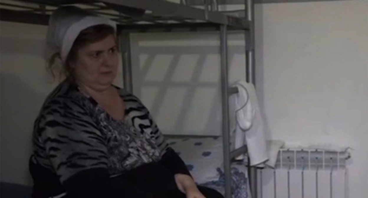 Zarema Musaeva in the SIZO (pre-trial prison). Screenshot of the post on Soltaev's Instagram https://www.instagram.com/p/CZPyIyiFlvO/ Zarema Musaeva in the SIZO (pre-trial prison). Screenshot of the post on Soltaev's Instagram https://www.instagram.com/p/CZPyIyiFlvO/