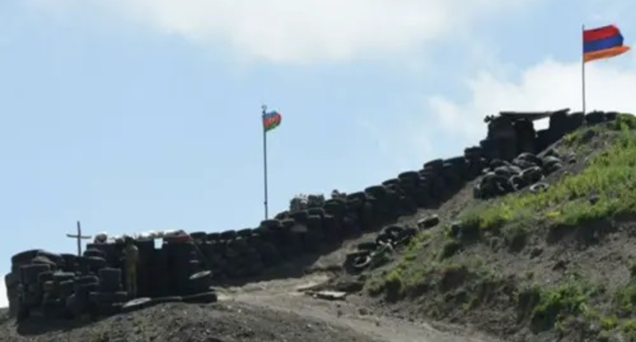 Section of the border between Armenia and Azerbaijan, screenshot: vetetninfo.az, https://veteninfo.az/ermenistan-azerbaycanla-serhedin-demarkasiyasina-sert-ireli-surmeden-baslamaga-hazirdir Section of the border between Armenia and Azerbaijan, screenshot: vetetninfo.az, https://veteninfo.az/ermenistan-azerbaycanla-serhedin-demarkasiyasina-sert-ireli-surmeden-baslamaga-hazirdir