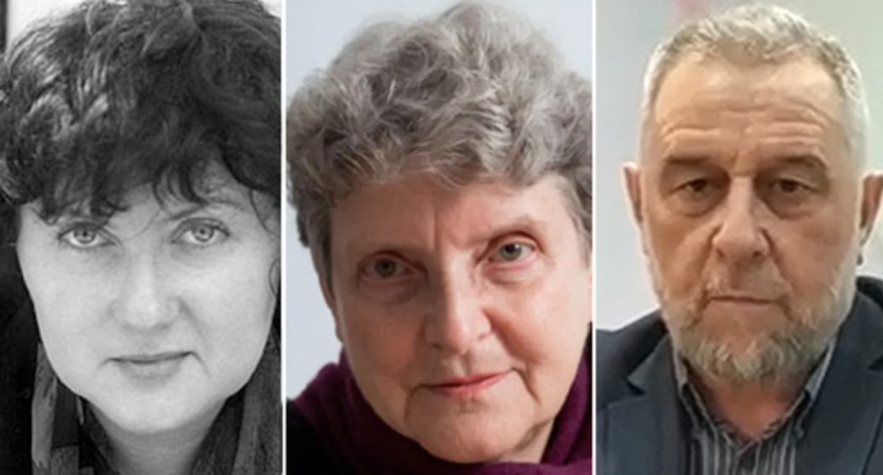 Nadezhda Azhgikhina, Ruslan Kutaev, Svetlana Gannushkina. Photo: Kalinina Julia, screenshot: https://www.youtube.com/watch?v=gqFbAKnphIw&t=1s, press service: https://refugee.ru/ Nadezhda Azhgikhina, Ruslan Kutaev, Svetlana Gannushkina. Photo: Kalinina Julia, screenshot: https://www.youtube.com/watch?v=gqFbAKnphIw&t=1s, press service: https://refugee.ru/
