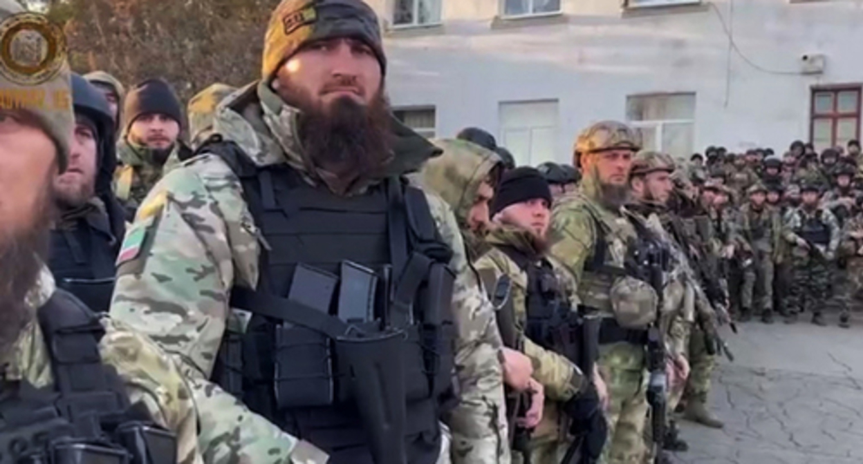 Volunteers from Chechnya. Photo by the Chechen State TV and Radio Broadcasting Company https://grozny.tv/news/main/47477 Volunteers from Chechnya. Photo by the Chechen State TV and Radio Broadcasting Company https://grozny.tv/news/main/47477