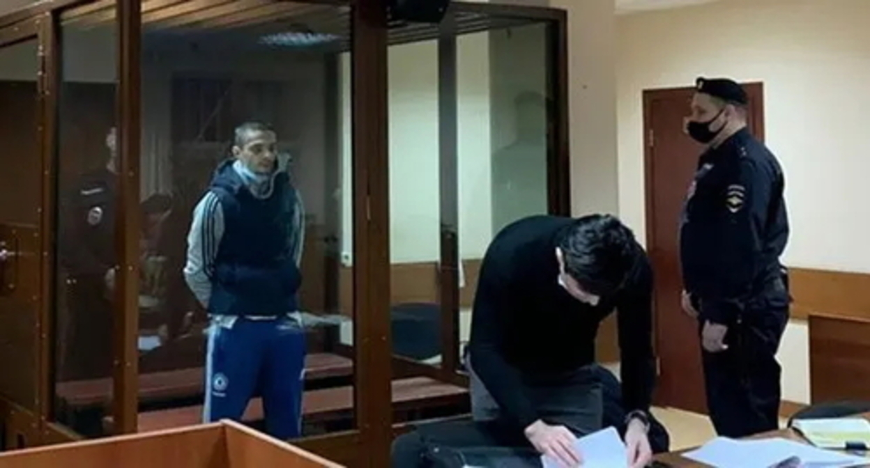 Said-Mukhammad Djumaev (on the right) in the courtroom. Photo by the press service of the Presnya District Court of Moscow Said-Mukhammad Djumaev (on the right) in the courtroom. Photo by the press service of the Presnya District Court of Moscow