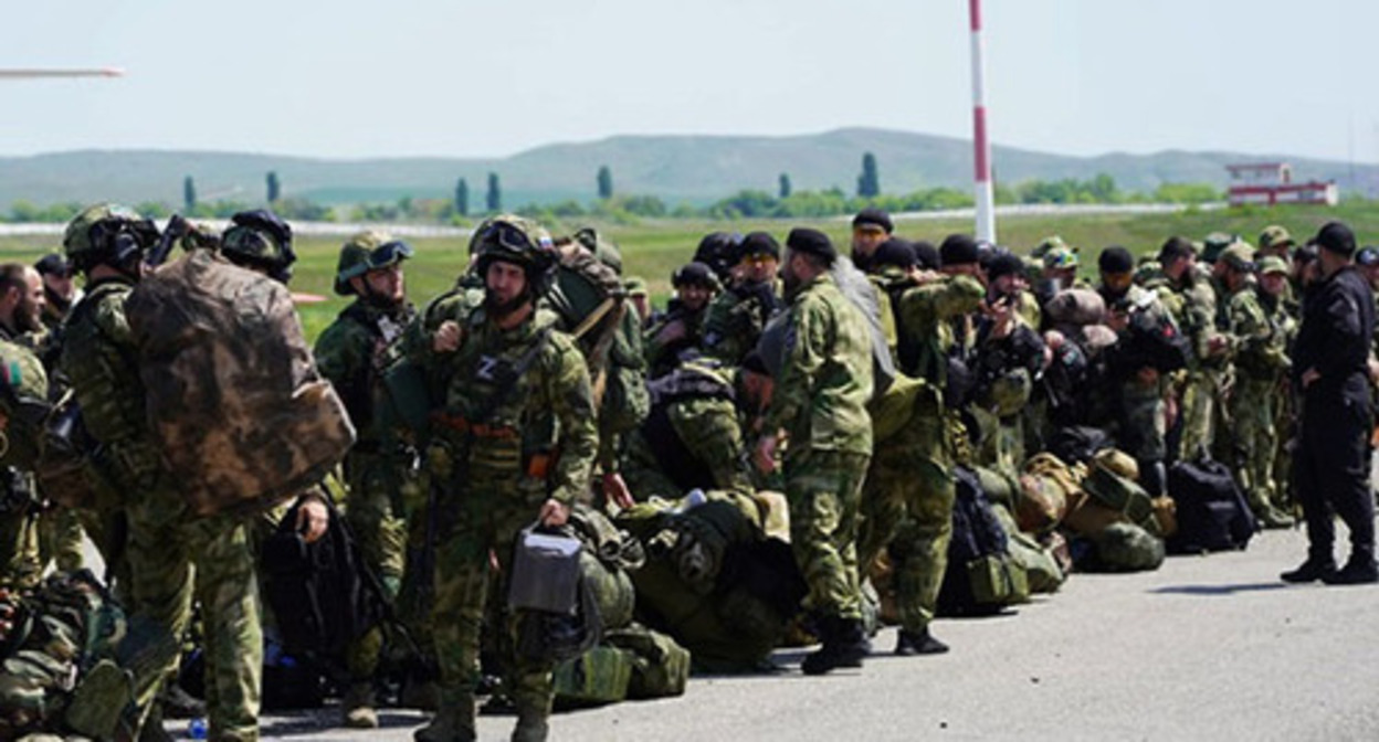 Chechen volunteers ready for dispatch to Ukraine. May 14, 2022. Screenshot t.me/RKadyrov_95/2099 Chechen volunteers ready for dispatch to Ukraine. May 14, 2022. Screenshot t.me/RKadyrov_95/2099