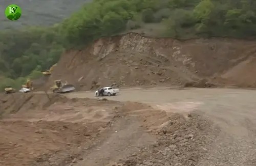 The construction of a road in the Karabakh and Zangezur Districts. Screenshot of the video https://www.kavkaz-uzel.eu/videos/6767 The construction of a road in the Karabakh and Zangezur Districts. Screenshot of the video https://www.kavkaz-uzel.eu/videos/6767