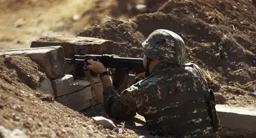 An Armenian soldier. Photo by the press service of the Armenian Ministry of Defence https://mil.am/hy/news/8733 An Armenian soldier. Photo by the press service of the Armenian Ministry of Defence https://mil.am/hy/news/8733