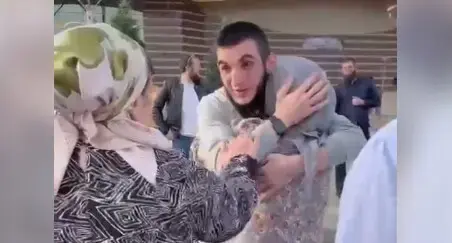 Ali Dzeitov's meeting with his family at the Magas airport. Screenshot of the video https://t.me/fortangaorg/12600 Ali Dzeitov's meeting with his family at the Magas airport. Screenshot of the video https://t.me/fortangaorg/12600