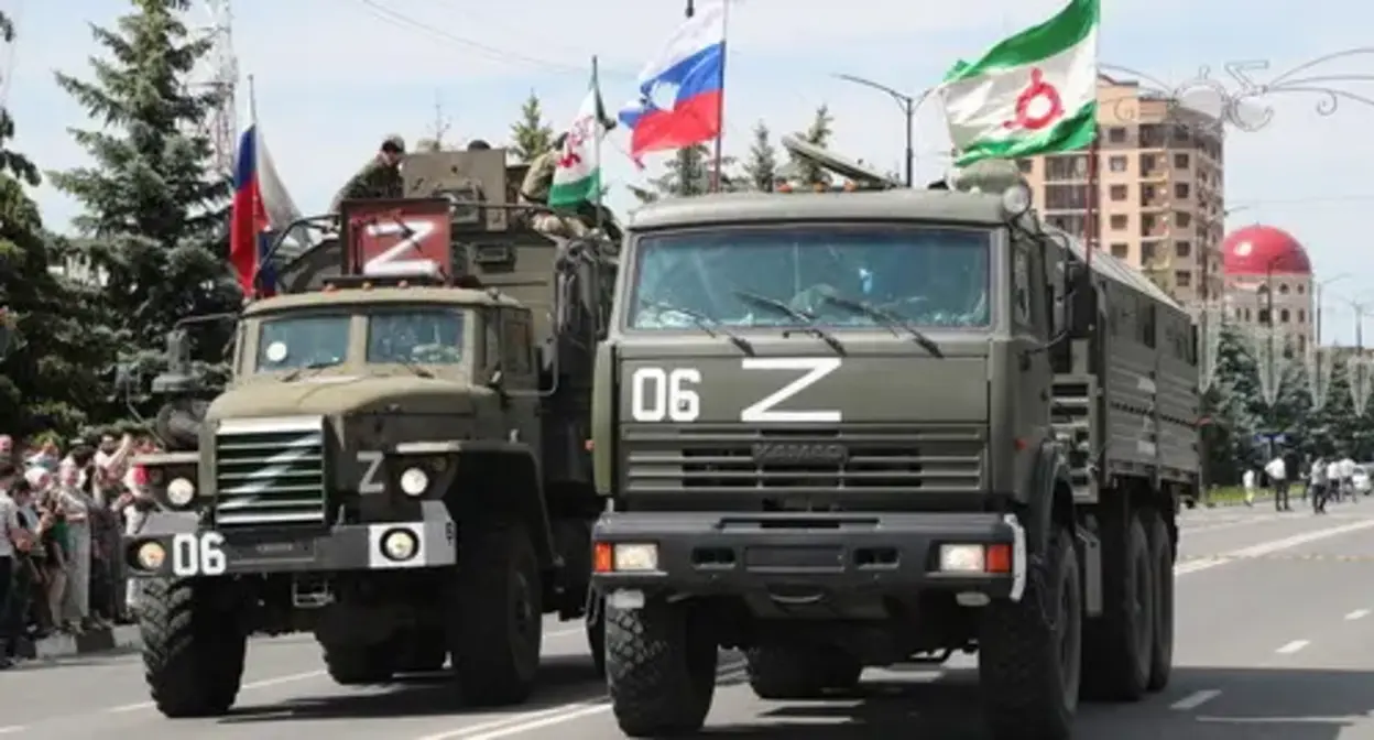 The meeting of the fighters of the "Rosgvardiya" (Russian National Guard) who took part in the special operation in Ukraine was held in Magas, June 12, 2022. Photo by the press service of the head of Ingushetia https://ingushetia.ru/news/v_magase_otmetili_den_rossii_s_uchastiem_rosgvardeytsev_i_omonovtsev_vernuvshikhsya_iz_donbassa/ The meeting of the fighters of the "Rosgvardiya" (Russian National Guard) who took part in the special operation in Ukraine was held in Magas, June 12, 2022. Photo by the press service of the head of Ingushetia https://ingushetia.ru/news/v_magase_otmetili_den_rossii_s_uchastiem_rosgvardeytsev_i_omonovtsev_vernuvshikhsya_iz_donbassa/