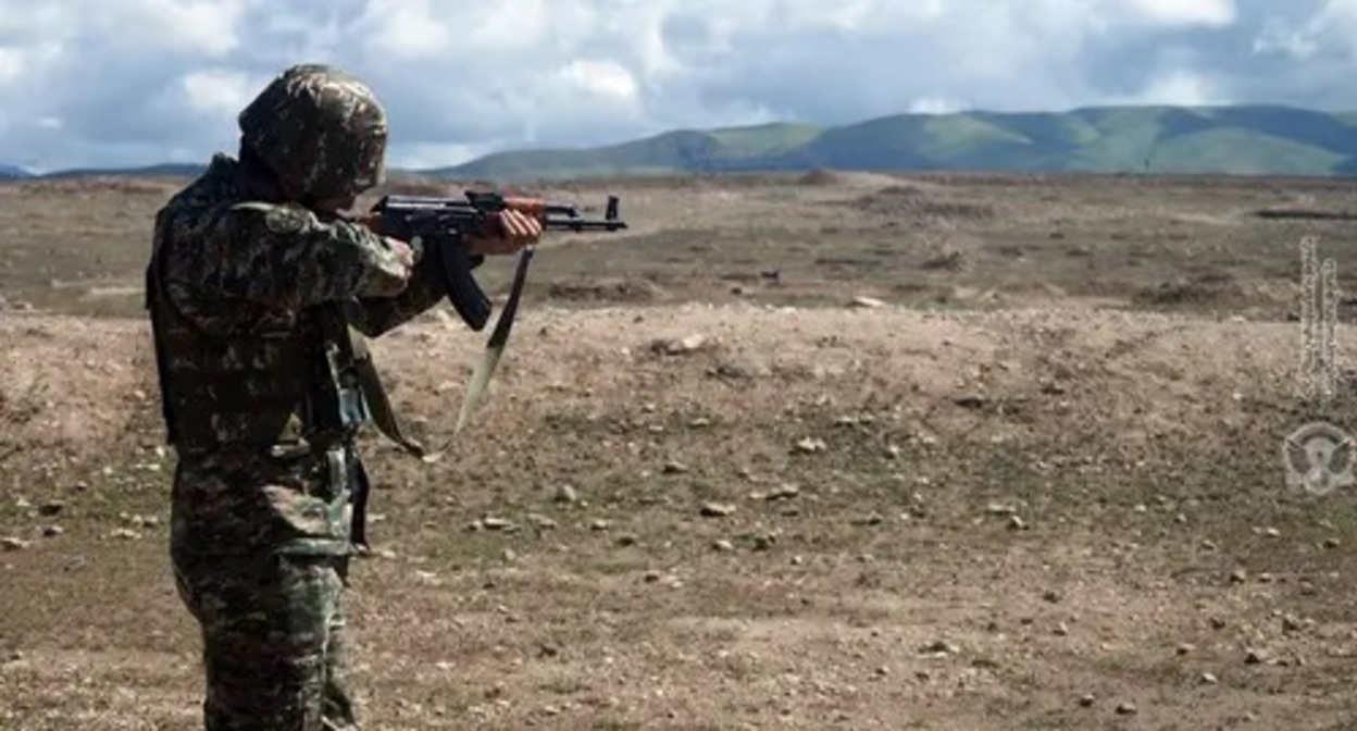 A soldier. Photo courtesy of the press service of the Ministry of Defence of Armenia, http://www.mil.am/ru/news/8097 A soldier. Photo courtesy of the press service of the Ministry of Defence of Armenia, http://www.mil.am/ru/news/8097