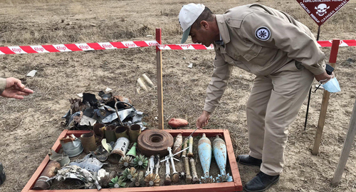 Demining the territories in Azerbaijan. Photo https://caliber.az/ru/post/41880/ Demining the territories in Azerbaijan. Photo https://caliber.az/ru/post/41880/