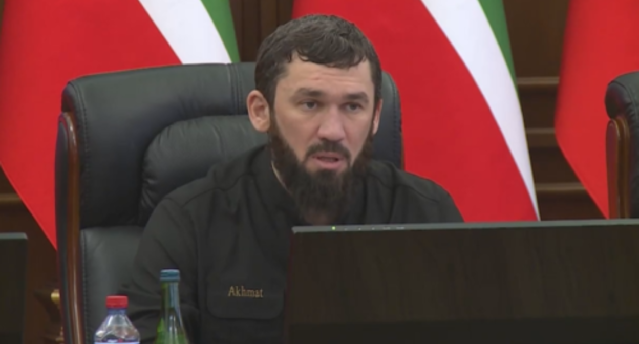 Magomed Daudov. Screenshot of video posted in Daudov’s Instagram* account: https://www.instagram.com/p/CZhdWlmvyS1/. Magomed Daudov. Screenshot of video posted in Daudov’s Instagram* account: https://www.instagram.com/p/CZhdWlmvyS1/.