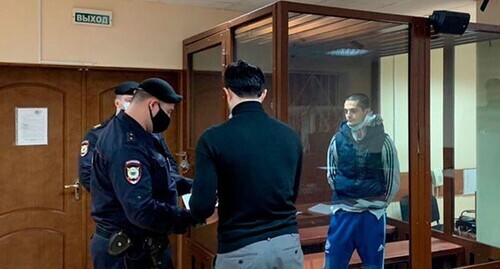 Said-Mukhammad Djumaev in the courtroom. January 2021. Photo by the press service of the Presnya District Court of Moscow Said-Mukhammad Djumaev in the courtroom. January 2021. Photo by the press service of the Presnya District Court of Moscow