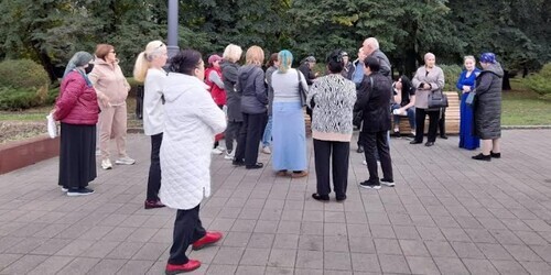 Women held an anti-mobilization action in Kabardino-Balkaria on September 25, 2022. Photo by Lyudmila Maratova for the "Caucasian Knot"