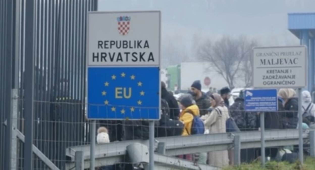 Natives of Chechnya on the border of Bosnia and Herzegovina. Screenshot of the video by the Balkan service of Radio Liberty https://www.slobodnaevropa.org/a/ceceni-s-granice-bih-traze-azil-eu/32195930.html Natives of Chechnya on the border of Bosnia and Herzegovina. Screenshot of the video by the Balkan service of Radio Liberty https://www.slobodnaevropa.org/a/ceceni-s-granice-bih-traze-azil-eu/32195930.html