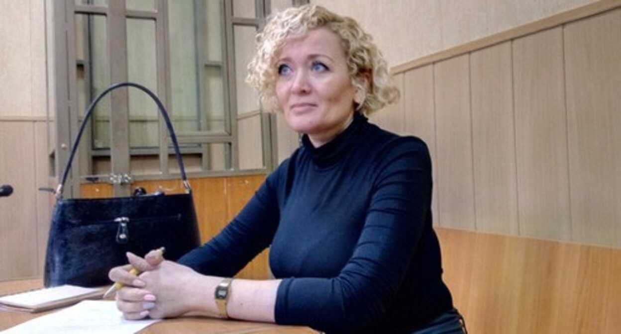 Anastasia Shevchenko in the courtroom. December 17, 2019. Photo by Konstantin Volgin for the "Caucasian Knot" Anastasia Shevchenko in the courtroom. December 17, 2019. Photo by Konstantin Volgin for the "Caucasian Knot"