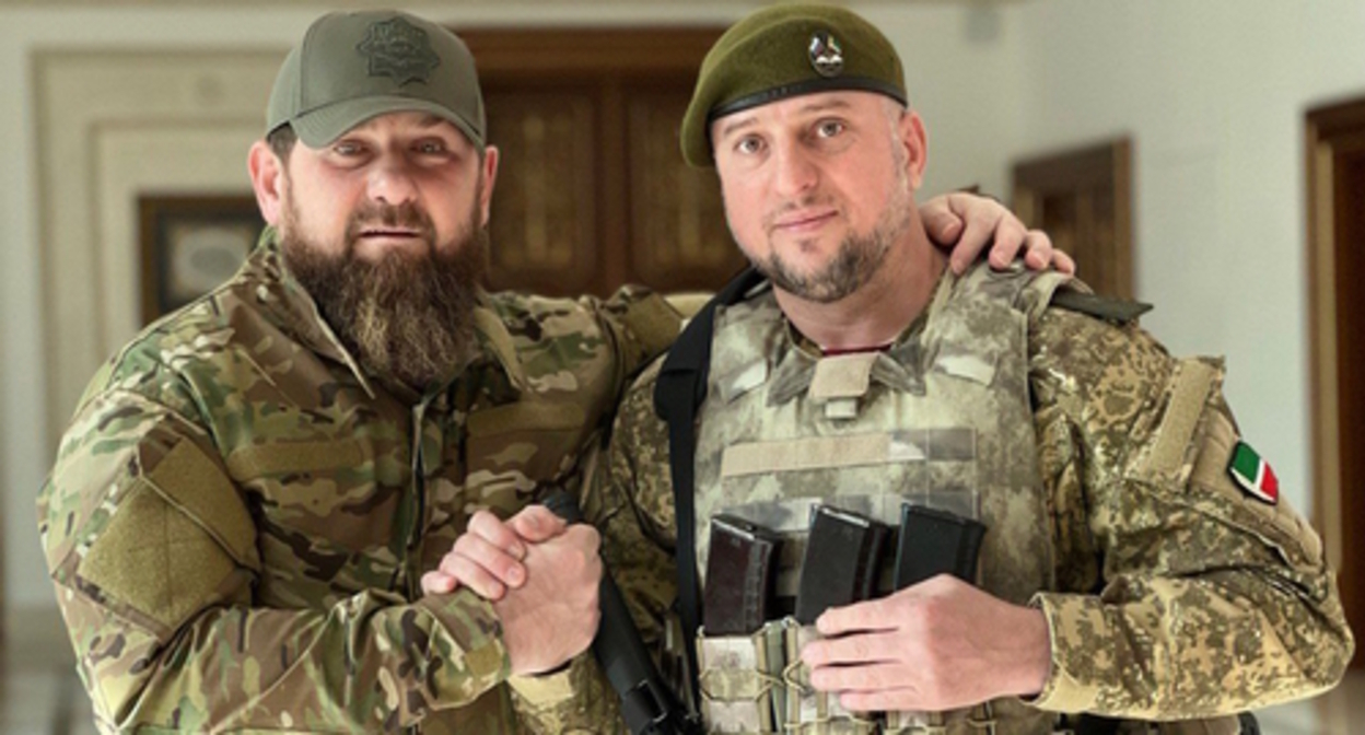 Ramzan Kadyrov and Apti Alaudinov. Photo from Ramzan Kadyrov's Telegram channel https://t.me/RKadyrov_95/3343 Ramzan Kadyrov and Apti Alaudinov. Photo from Ramzan Kadyrov's Telegram channel https://t.me/RKadyrov_95/3343