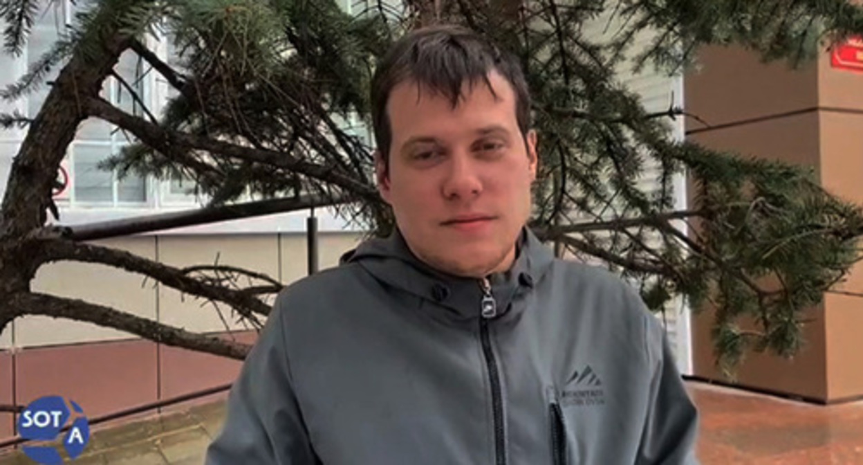 Stepan Kosolapov. Screenshot https://t.me/ovdinfolive/18381 Stepan Kosolapov. Screenshot https://t.me/ovdinfolive/18381