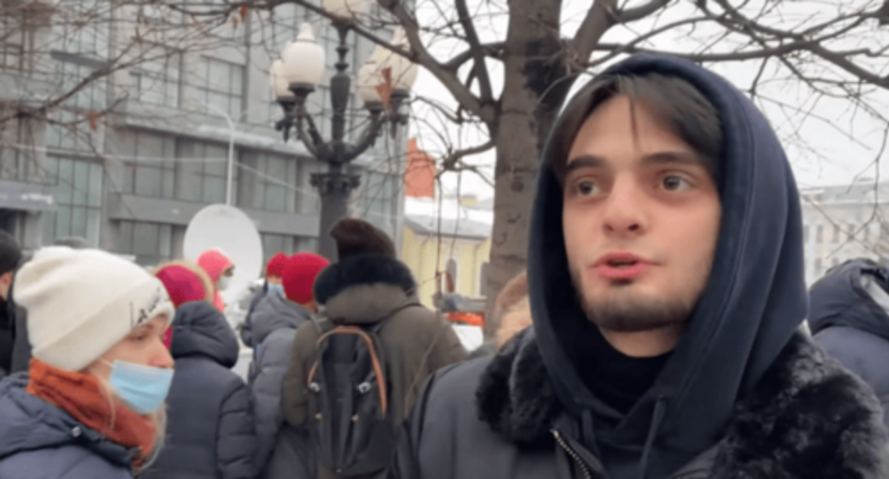 Said-Mukhammad Djumaev at a rally in support of Alexei Navalny* on January 23, 2021. Screenshot of the video by Anews https://www.youtube.com/watch?v=Xtasot6gdA4 Said-Mukhammad Djumaev at a rally in support of Alexei Navalny* on January 23, 2021. Screenshot of the video by Anews https://www.youtube.com/watch?v=Xtasot6gdA4