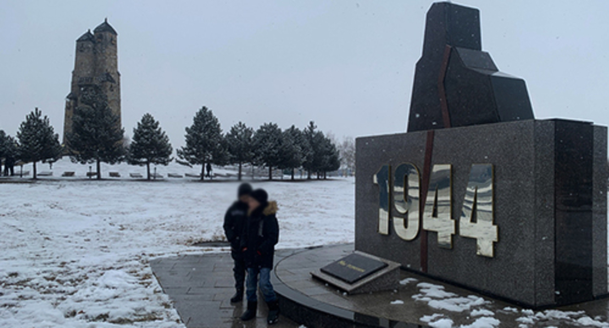 A monument complex in memory of the victims of the deportation of Ingushes. Photo by Anzhela Matieva A monument complex in memory of the victims of the deportation of Ingushes. Photo by Anzhela Matieva