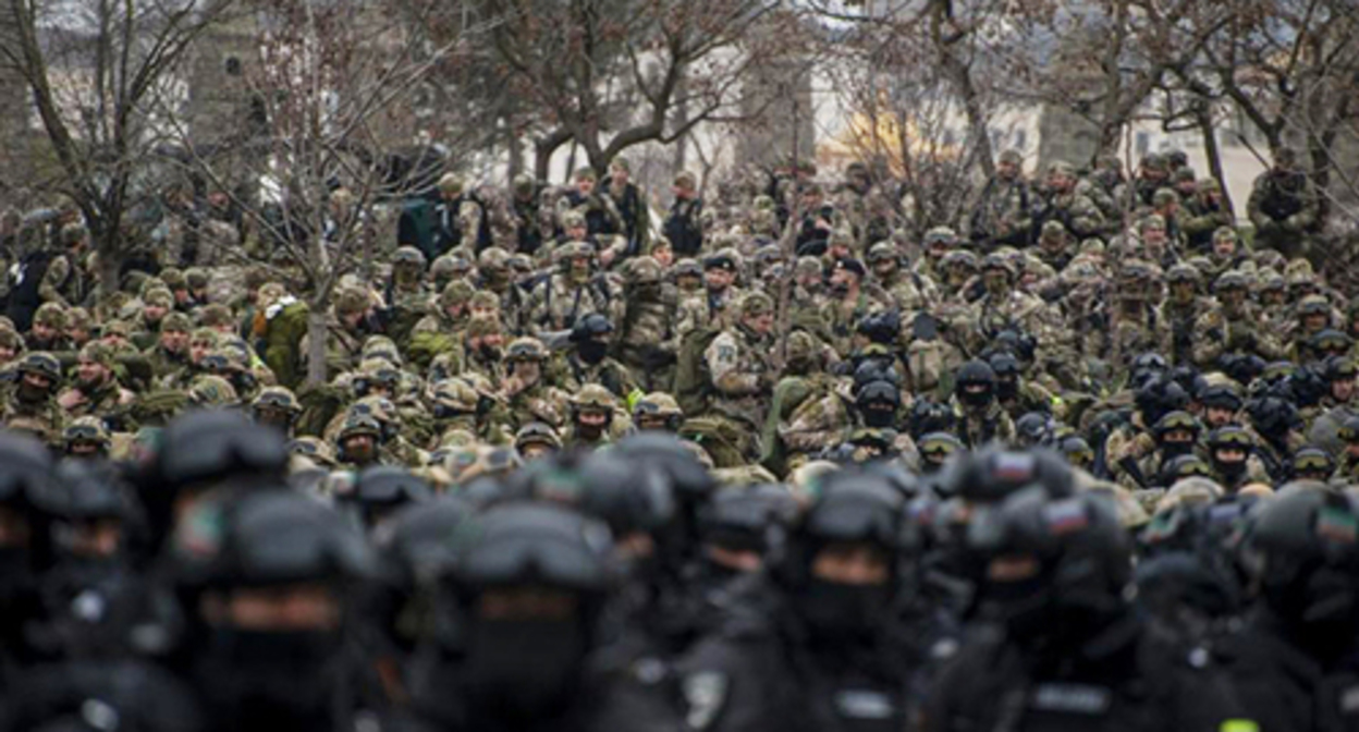Chechen soldiers. Photo: Grozny Inform https://www.grozny-inform.ru/ Chechen soldiers. Photo: Grozny Inform https://www.grozny-inform.ru/