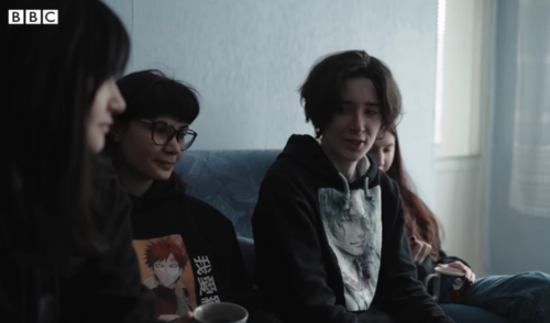 Four sisters from Dagestan after fleeing. Screenshot of the video posted on the BBC YouTube channel on June 17, 2023 https://www.youtube.com/watch?v=j7L18FFPq8E