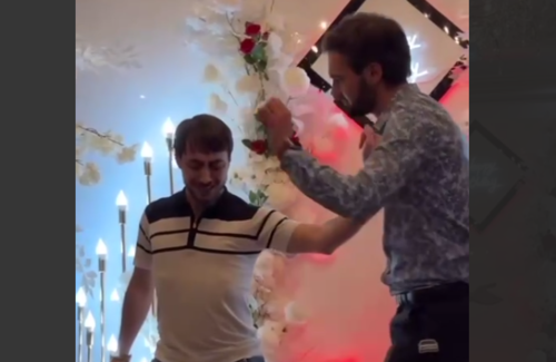 Two young men dancing. Screenshot of the video posted in the “Echo of Dagestan” Telegram channel on December 28, 2023 https://t.me/echo_dagestan/2327