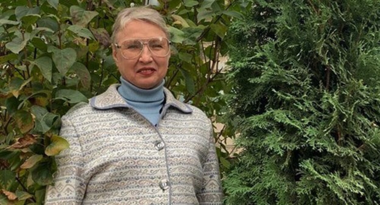 Elena Menchikova at the court. Screenshot of the website containing information about criminal cases against Jehovah's Witnesses* in Russia (Russian organizations of Jehovah's Witnesses are recognized as extremist, and their activities in Russia are banned by court's decision)