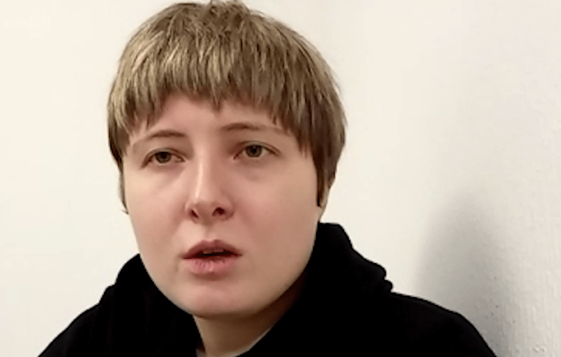 Elena Patyaeva, a friend of Seda Suleimanova. Screenshot of a video posted on the Sota Telegram channel on April 8, 2024 https://t.me/sotaproject/78934