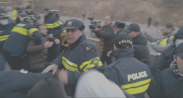 Detentions in Tbilisi on February 2, photo by the "Caucasian Knot"