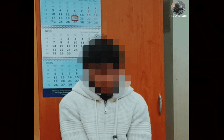 A resident of Nazran apologizes. Screenshot of a video posted on the Telegram channel "Rozysk Ingushetii" ("Wanted in Ingushetia") on March 21, 2025, https://t.me/rozyskRI/18037