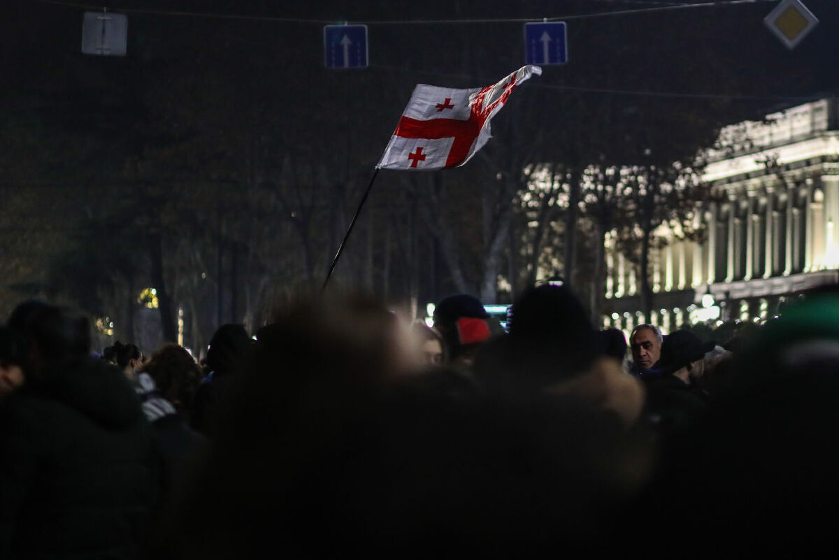 Protesters in Tbilisi. Photo by Aziz Karimov for the "Caucasian Knot"