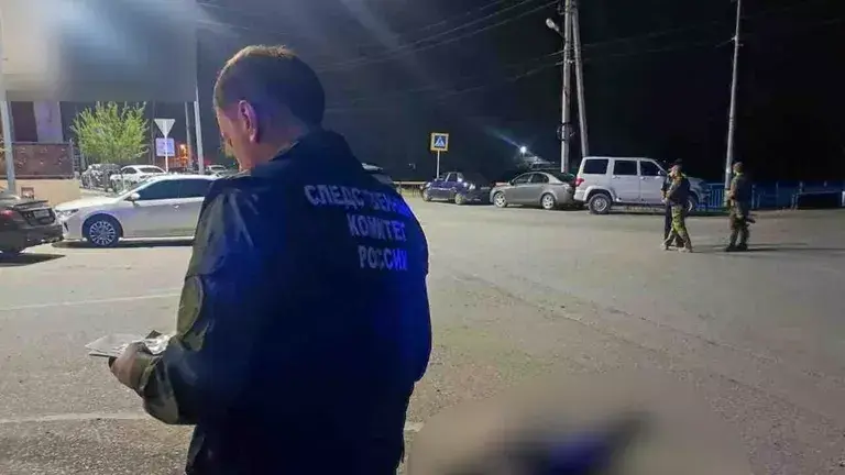 The attack on law enforcers in Achkhoi-Martan. April 7, 2025. Photo by the Chechen Branch of the of the Investigating Committee of the Russian Federation 