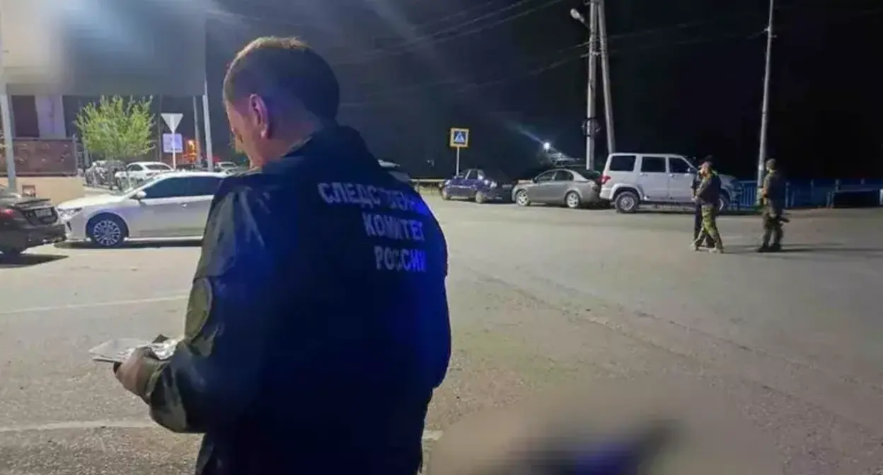 The attack on law enforcers in Achkhoi-Martan. April 7, 2025. Photo by the Chechen Branch of the of the Investigating Committee of the Russian Federation 